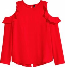 Акція на Блузка жіноча H&M XAZ050724TMGS 40 Червона від Rozetka