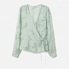 Акція на Блузка жіноча H&M XAZ173108JWAN 40 Блідо-зелена від Rozetka