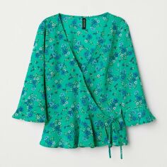 Акція на Блузка жіноча H&M XAZ128380PXJZ 42 Зелена від Rozetka