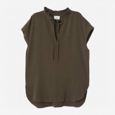 Акція на Блузка жіноча H&M XAZ129847CTYN 46 Болотна від Rozetka