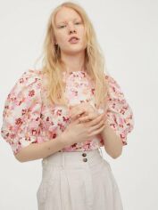 Акція на Блузка жіноча H&M XAZ372925YDDU 2XL Біла від Rozetka