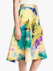 Акція на Спідниця H&M XAZ080975UYSS 40 Жовта із зеленим та блакитним від Rozetka