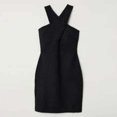 Акція на Сукня коротка літня жіноча H&M XAZ097890WLAP 36 Чорна від Rozetka