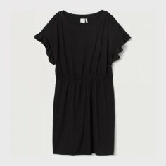 Акція на Плаття коротке літнє жіноче H&M XAZ163758UFXB XS Чорне від Rozetka