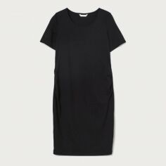 Акція на Плаття-футболка для вагітних коротке жіноче H&M Mama XAZ326764FKCA S Чорне від Rozetka
