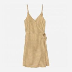 Акція на Плаття на запах коротке літнє жіноче H&M XAZ228808PFAU 2XL Коричневе з білим від Rozetka