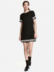 Акція на Плаття коротке осіннє жіноче H&M XAZ052264MOXS 38 Чорне з білим від Rozetka