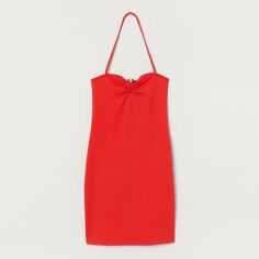 Акція на Плаття коротке літнє жіноче H&M XAZ246613DKHF 46 Червоне від Rozetka