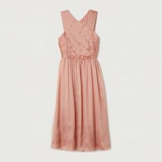 Акція на Плаття коротке літнє жіноче H&M XAZ129817WSYJ 34 Темно-рожеве від Rozetka
