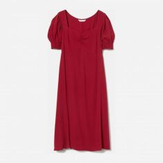 Акція на Сукня для вагітних міді літня жіноча H&M Mama XAZ383213FHQA XXL Вишнева від Rozetka