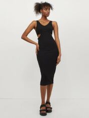 Акція на Сукня міді літня жіноча H&M XAZ309731FASE XS Чорна від Rozetka