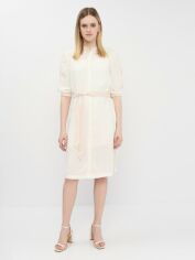 Акція на Плаття-сорочка міді жіноче Selected Femme XAZ399553GPZK M Молочне з бежевим від Rozetka