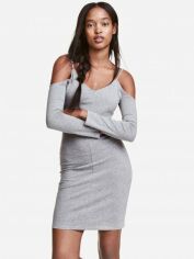 Акція на Сукня коротка осіння жіноча H&M XAZ048143OJLZ 42 Сіра від Rozetka