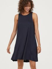 Акція на Сукня коротка літня жіноча H&M XAZ041951EEXO XS Темно-синя від Rozetka