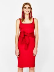 Акція на Плаття міді літнє жіноче Bershka XAZ282310VUZC M Червоне від Rozetka