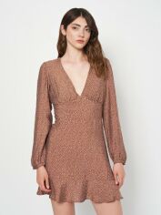 Акція на Сукня коротка літня жіноча Suit'u XAZ305737DFTX M Коричнева з білим від Rozetka