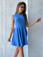 Акция на Плаття коротке літнє жіноче ISSA PLUS 13960 XL Блакитне от Rozetka