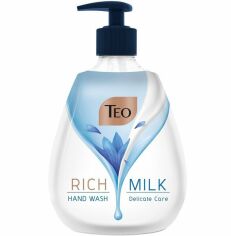 Акція на Мыло жидкое Teo Rich Milk Delicate Care 400мл від MOYO