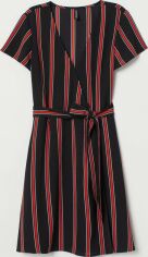 Акція на Плаття коротке жіноче H&M XAZ169192RZQY 36 Чорне з білим та червоним від Rozetka