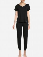 Акция на Піжама (футболка + штани) жіноча великих розмірів Calvin Klein 59634070 XL Чорна от Rozetka