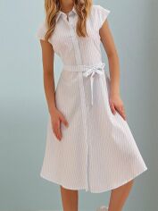 Акція на Сукня-сорочка міді літня жіноча Ivy Studio 303617333 M Біла від Rozetka