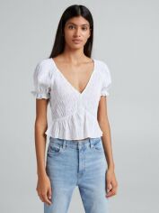 Акція на Топ жіночий Bershka XAZ355533AHNY S Білий від Rozetka