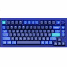 Акція на Клавиатура Keychron Q1 84 Key QMK Gateron Phantom Silver Hot-Swap RGB Knob Blue (Q1O5_Keychron) від MOYO