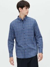 Акція на Сорочка бавовняна чоловіча Uniqlo 298893503 S Синя від Rozetka