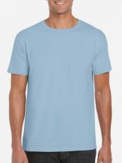 Акція на Футболка бавовняна довга чоловіча Gildan Softstyle GI64000LB XL Light Blue від Rozetka