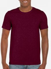 Акція на Футболка бавовняна довга чоловіча Gildan Softstyle GI64000MA S Maroon від Rozetka