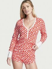 Акция на Піжама (кофта + шорти) жіноча великих розмірів Victoria's Secret 578855754 2XL Червона от Rozetka