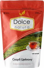 Акція на Чай цейлонський чорний байховий Dolce Natura цільнолистовий Скарб Цейлону 250 г від Rozetka