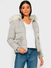 Акція на Куртка зимова коротка жіноча Topshop FLAS-11J01TGRY 38 Сіра від Rozetka