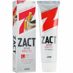 Акція на Зубная паста отбеливающая Lion Zact Plus Toothpaste для курящих 100г від MOYO