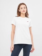 Акція на Футболка бавовняна жіноча Levi's The Perfect 39185-0006 L Біла від Rozetka