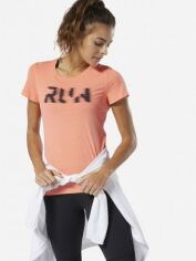 Акція на Спортивна футболка для бігу жіноча Reebok Running Activchill DY0511 XS Зірковий рожевий від Rozetka