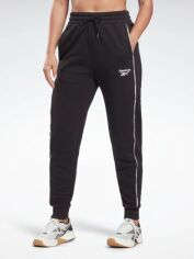 Акция на Спортивні штани на флісі жіночі Reebok Piping Pack Jogger HB4030 XS Чорні от Rozetka