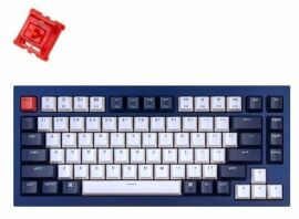 Акція на Клавиатура Keychron Q1 QMK HotSwappable Gateron Phantom Red RGB Knob ENGLISH Navy (Q1O1_Keychron) від MOYO