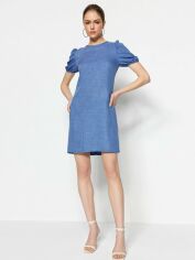 Акція на Сукня коротка літня жіноча Trendyol TWOSS23EL00983 36 Blue від Rozetka