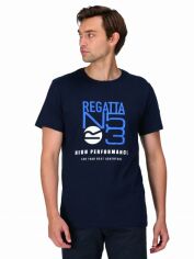 Акція на Футболка бавовняна довга чоловіча Regatta Cline Vii RMT263-G8A S Темно-синя від Rozetka