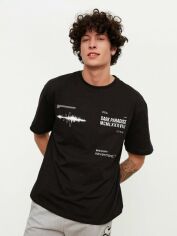 Акція на Футболка бавовняна довга чоловіча Trendyol TMNSS20TS1097 S Black від Rozetka