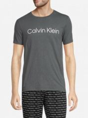 Акція на Піжамна футболка чоловіча бавовняна Calvin Klein 295899545 L Сіра від Rozetka