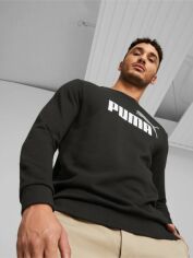 Акція на Світшот Puma Ess+ 2 Col Big Logo Crew 58676361 L Puma Black-Puma White від Rozetka