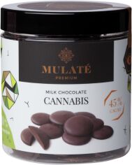 Акция на Молочний шоколад Mulate Premium Bites "Milk Cannabis" з конопляним протеїном 150 г от Rozetka
