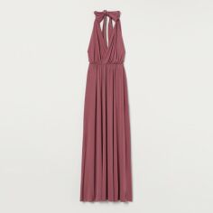Акція на Плаття довге літнє жіноче H&M XAZ228312BXOM M Темно-рожеве від Rozetka