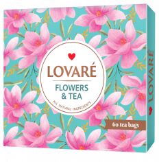 Акция на Колекція чаю Lovare Flowers & Tea 12 видів по 5 пакетиків от Rozetka