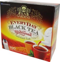 Акция на Чай чорний Sun Gardens Every Day 100 експрес-пакетиків 220 г от Rozetka