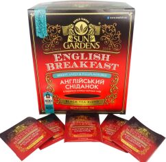 Акція на Чай чорний пакетований Sun Gardens English Breakfast 100 пакетиків х 2 г від Rozetka