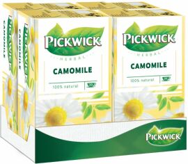Акція на Упаковка чаю трав'яного Pickwick Chamomile Ромашка 4 шт х 20 пакетиків від Rozetka
