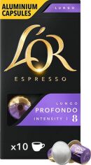 Акция на Кава мелена в алюмінієвих капсулах L'OR Lungo Profondo 10 шт сумісні з Nespresso 100% Арабіка от Rozetka